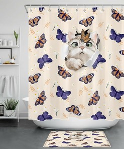 Vintage Butterfly Shower Curtain - A Whimsical And Creative Addition To Your Bathroom