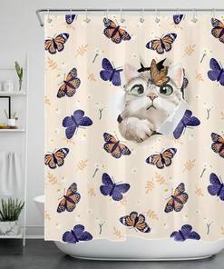 Vintage Butterfly Shower Curtain - A Whimsical And Creative Addition To Your Bathroom
