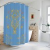 Vintage Butterfly Tree On Blue Background Shower Curtain For A Fresh Look