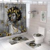 Vintage Butterfly Woman Shower Curtain For Charming And Classy Bathrooms