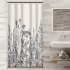 Vintage Camper Floral Shower Curtain, Botanical Bathroom Accessory 