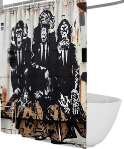 Vintage Chimpanzee Shower Curtain - A Playful Addition To Your Bathroom