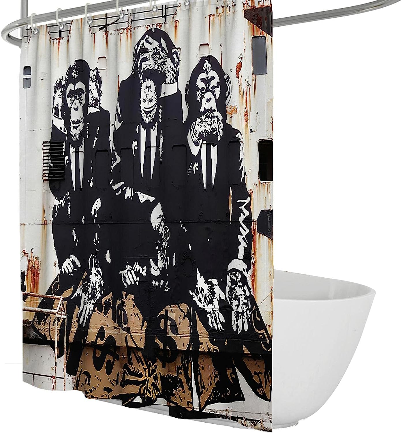 Vintage Chimpanzee Shower Curtain - A Playful Addition To Your Bathroom