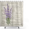 Vintage Composition with Grunge Display and Flowers Shower Curtain with Lavender and French Theme
