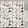 Vintage Country Style Shower Curtain With Cute Dog Pattern - Perfect For Kids And Animal Lovers