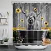 Vintage Cow Print Bathroom Curtain