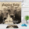 Vintage Cows Farm Animals Faded Photo Style Shower Curtain Bathroom Decoration