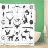 Vintage Deer Head Hunter Weapons Hunting Shower Curtain
