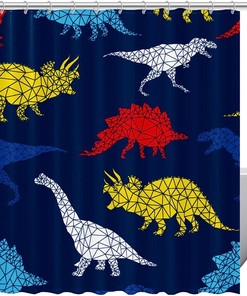Vintage Dinosaur Shower Curtain For Prehistoric Charm