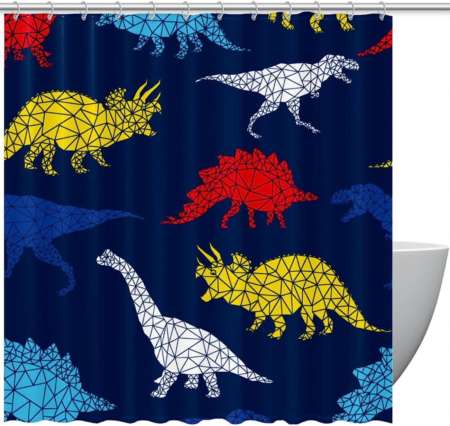 Vintage Dinosaur Shower Curtain For Prehistoric Charm