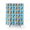Vintage Disney Mickey Mouse Azul Cortina, Banheiro Da Disney Shower Curtain