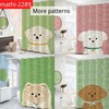 Vintage Dog Print Shower Curtain - Waterproof Fabric For Bathroom Art