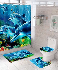 Vintage Dolphin Shower Curtain