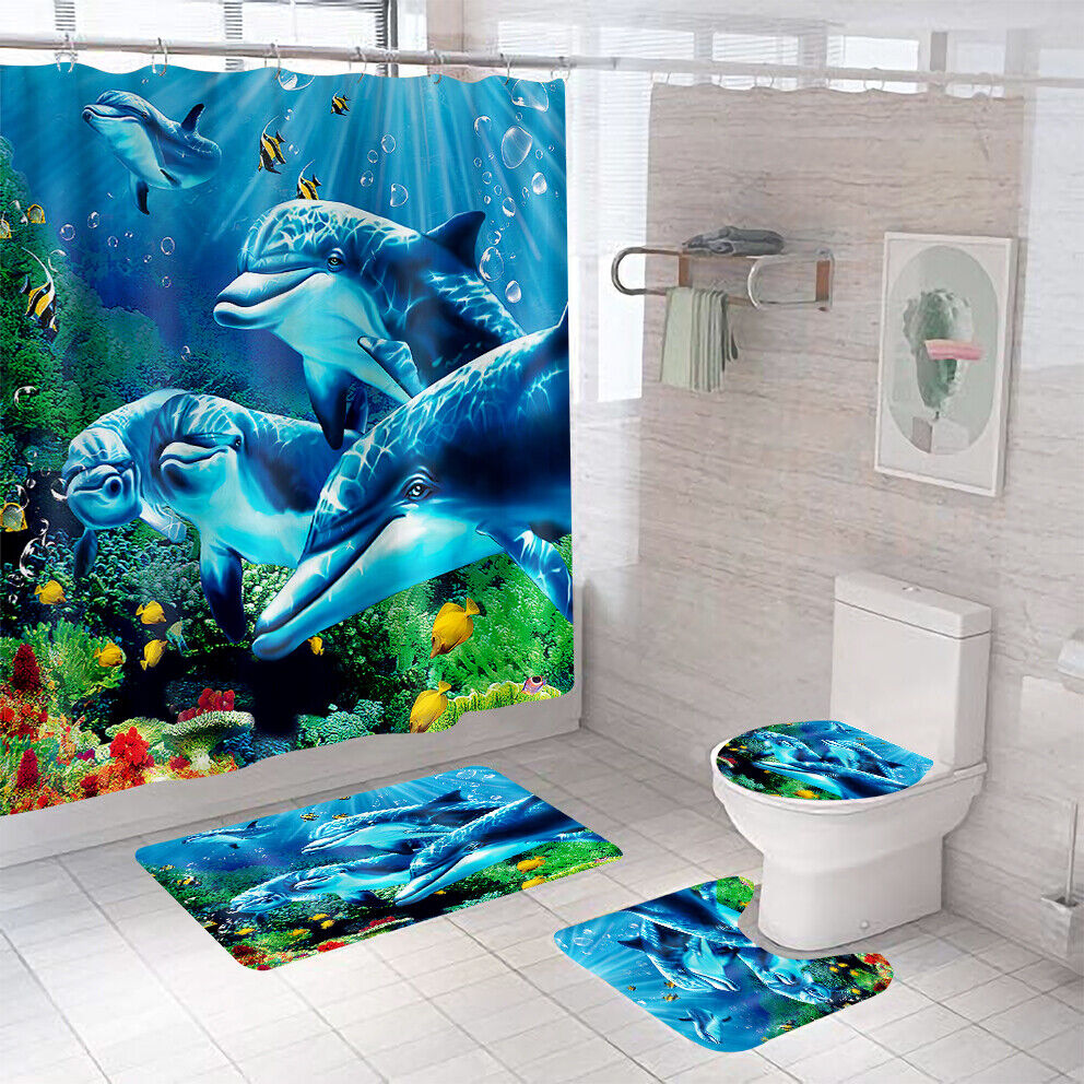 Vintage Dolphin Shower Curtain