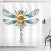 Vintage Dragonfly Design Fabric Shower Curtain For Bathroom