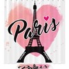 Vintage Eiffel Tower in Paris Restroom Shower Curtain for Travelers