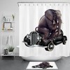 Vintage Elephant Car Shower Curtain - A Unique And Nostalgic Bathroom Decoration