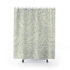 Vintage English Bathroom Accessory with William Morris Soft Blue Cream Shower Curtain
