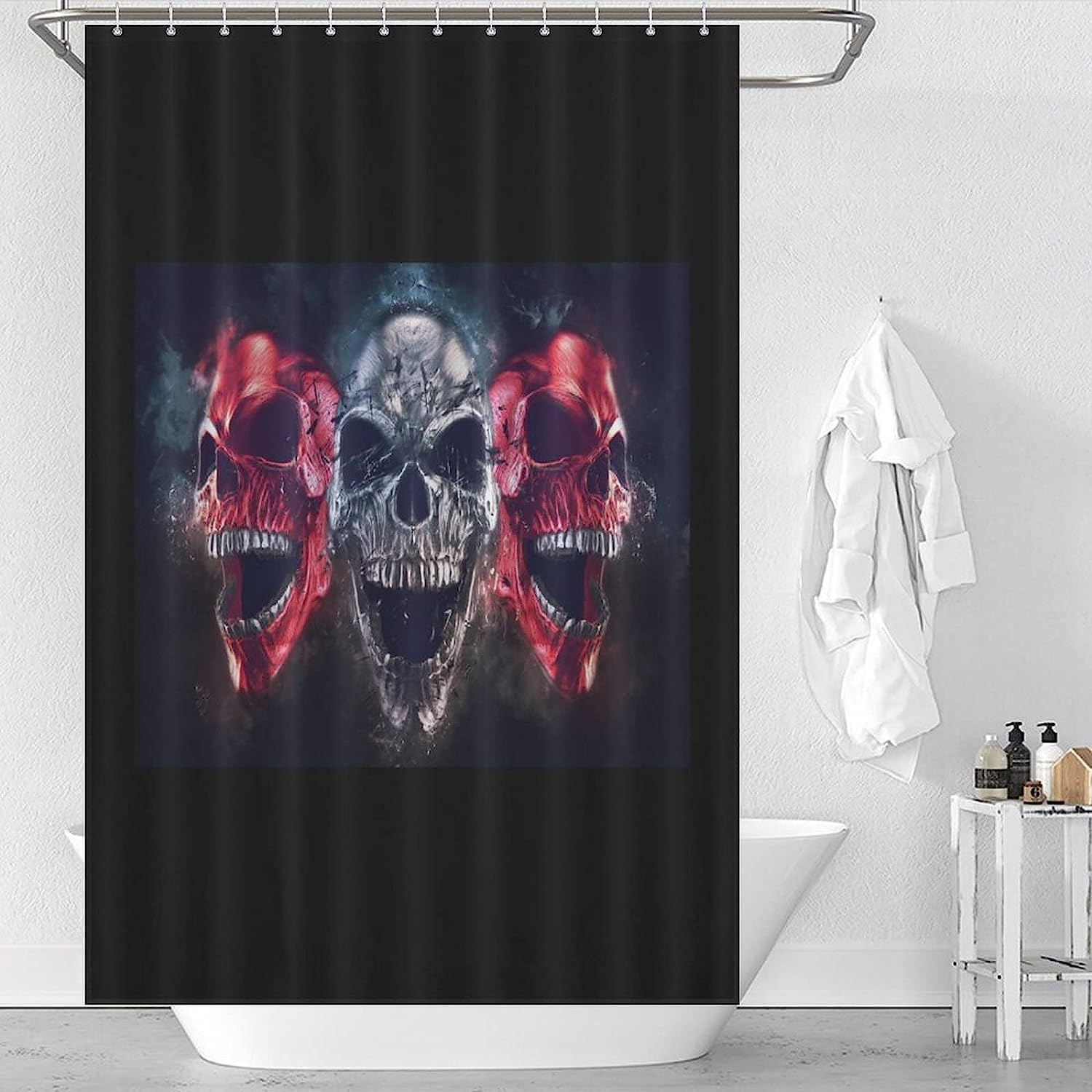 Vintage Farmhouse Shower Curtain - Palermo Waterproof Fabric Print for Bathroom