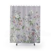 Vintage Floral Chinoiserie Shower Curtain With Bird Garden Fresco