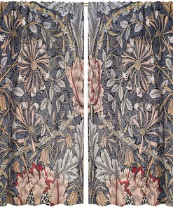 Vintage Floral Curtains with Blackout Panels - William Morris Original Design