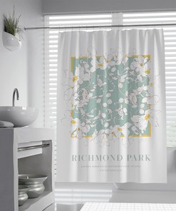 Vintage Floral Shower Curtain With William Morris Masterpiece Design For Your Classic Bathroom