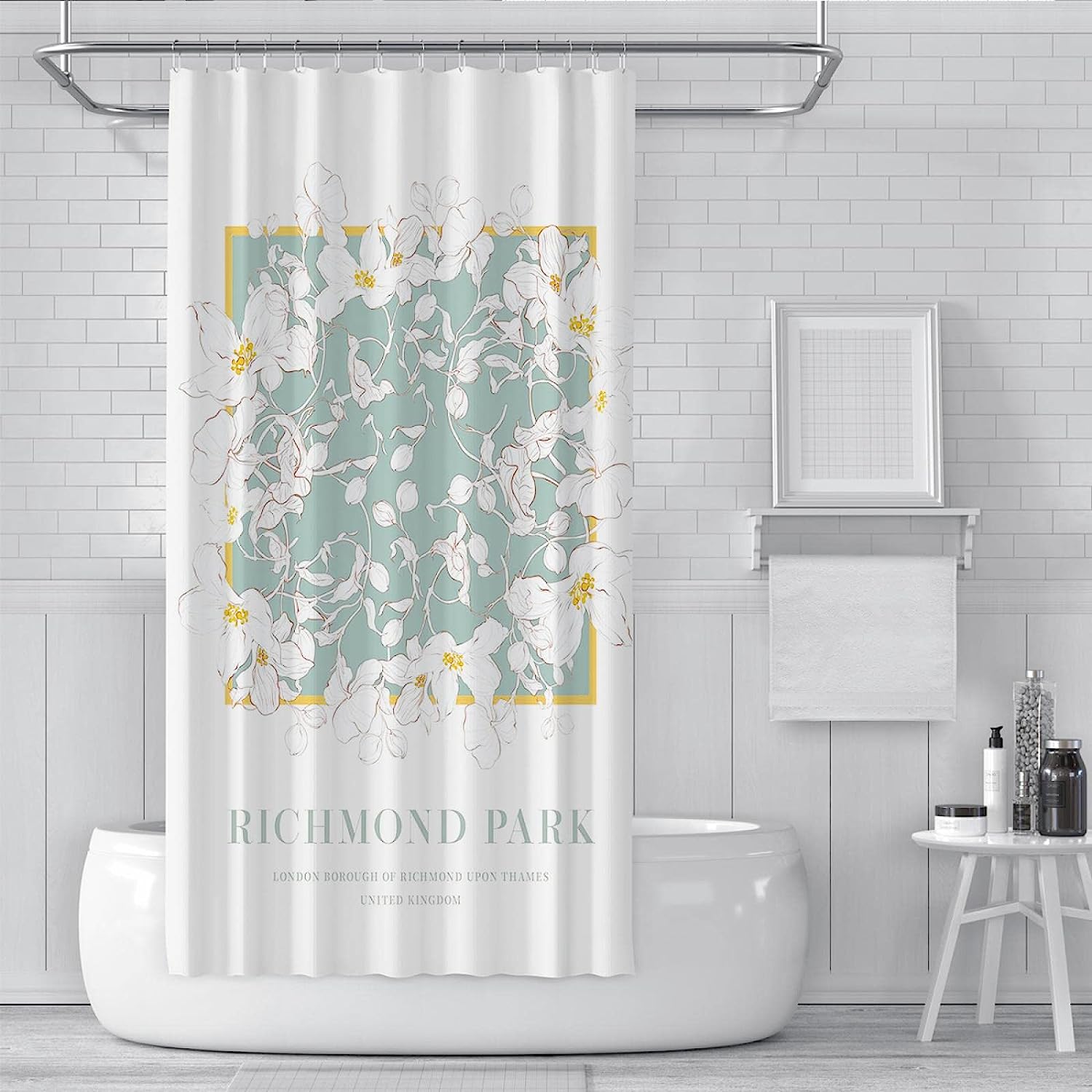 Vintage Floral Shower Curtain With William Morris Masterpiece Design For Your Classic Bathroom - Image 2