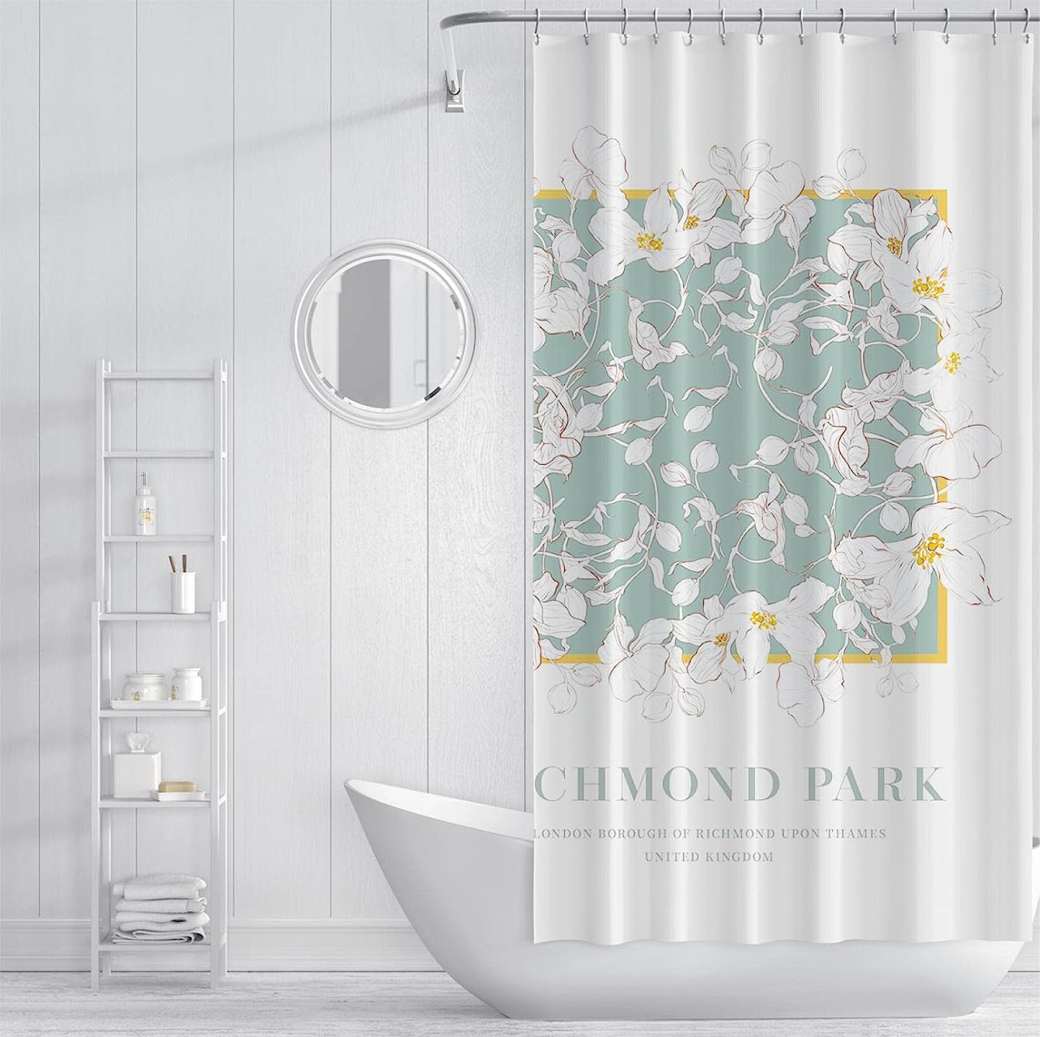 Vintage Floral Shower Curtain With William Morris Masterpiece Design For Your Classic Bathroom - Image 3