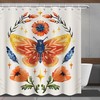 Vintage Flower Honey Shower Curtain - Minimalist Bathroom Decor