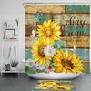 Vintage Funny Words Shower Curtain - Vicces Virƒ¡g Napraforgƒ³ Design for a Quirky Bathroom 