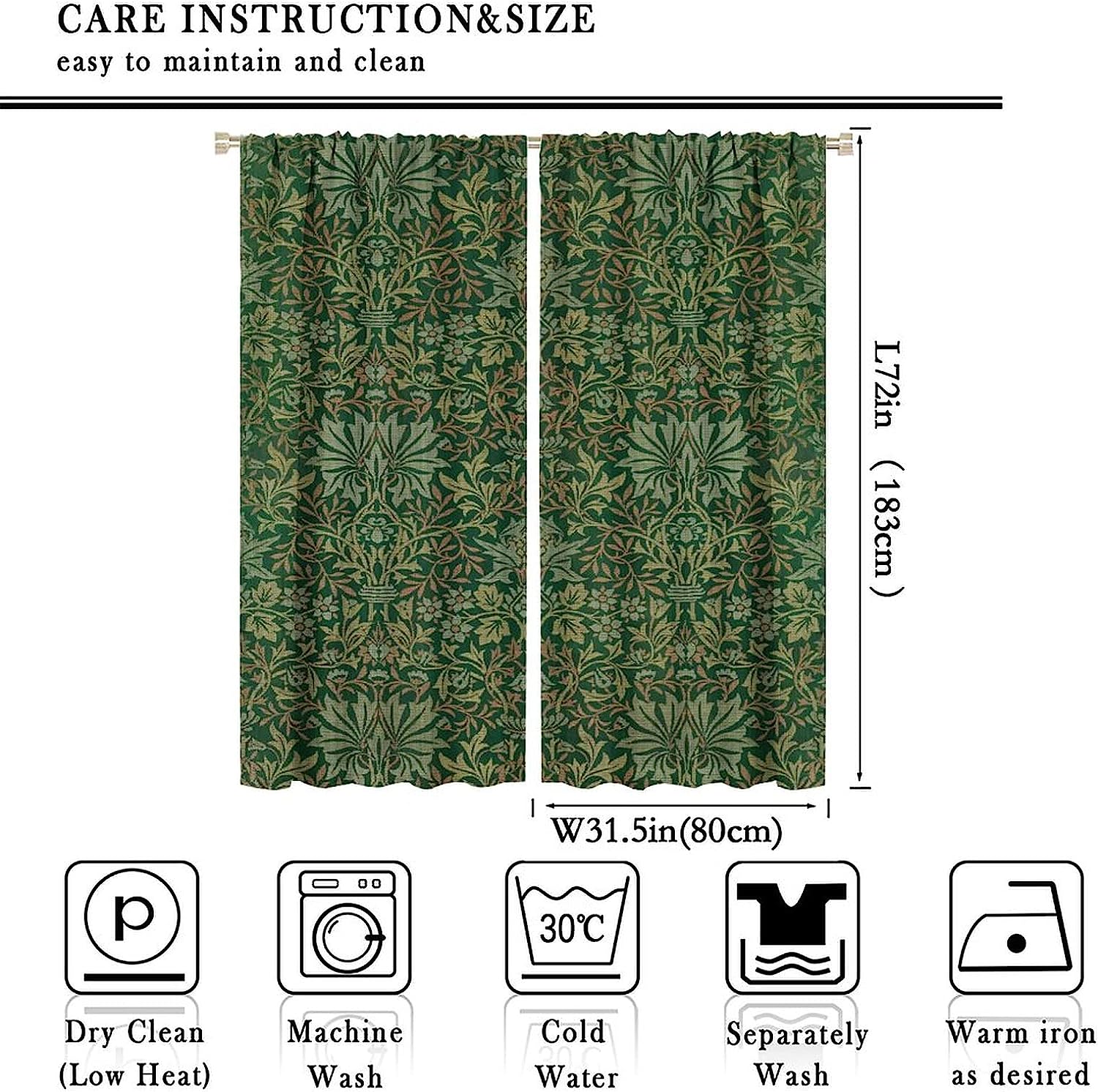 Vintage Garden Curtains In 63X72In Size For A Spacious Window - Image 2
