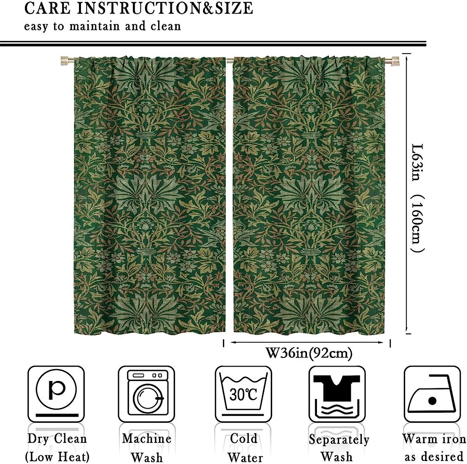 Vintage Garden Curtains In 72X63In Size To Make Your Window Grand - Image 2
