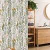 Vintage Garden Plants Herbs Flowers Botanical Classic Shower Curtain, Fabric Bathroom Decors, Pink Blue Stall