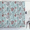 Vintage Garden Plants Herbs Flowers Shower Curtain, Botanical Classic Design Illustration Cloth Fabric Bathroom Decors