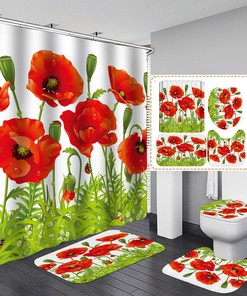 Vintage Garden Print Shower Curtain