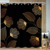 Vintage Golden Leaves Shower Curtain - Medieval Bathroom
