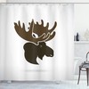 Vintage Guanaco And Cactus Shower Curtain With South American Animal Theme, Cloth Fabric Bathroom Decors