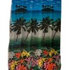 Vintage Hawaiian Tropical Shower Curtain - Ocean Palm Beach Design for Your Bathroom 