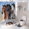 Vintage Horse Shower Curtain - Farmhouse Bathroom Decor 