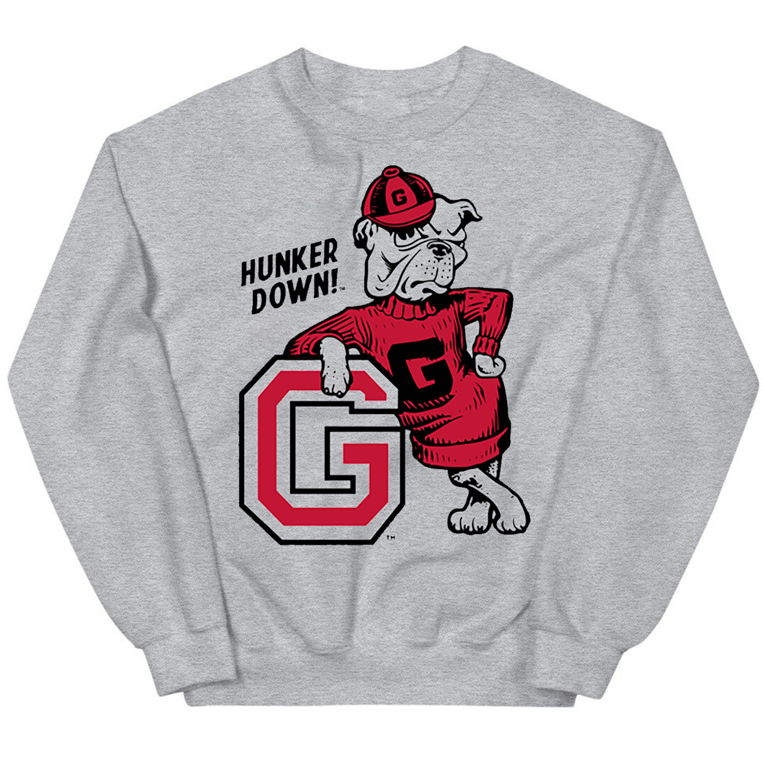 Vintage Hunker Down Tee for Fans of Georgia Bulldogs - Perfect for Fans and Students