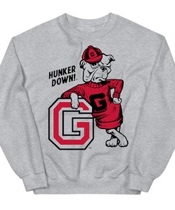 Vintage Hunker Down Tee for Fans of Georgia Bulldogs - Perfect for Fans and Students
