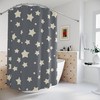 Vintage Illustration Shower Curtain Modern Coastal Bathroom Decoration 