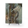 Vintage Illustration Shower Curtain Of Kraken & Little Mermaid By Edmund Dulac (1911)