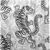 Vintage Ink Black Tiger Shower Curtain - Waterproof and Machine Washable Fabric with Inviting and Unique Design