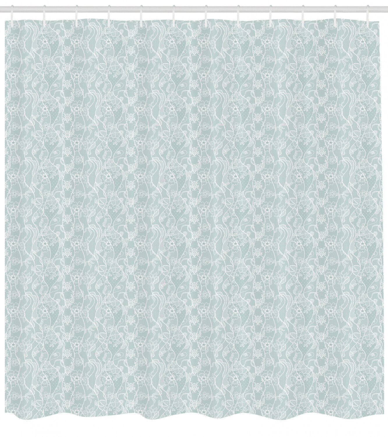 Vintage Lace Pattern Shower Curtain - Floral Print Design that Adds a Touch of Elegance to Your Bathroom