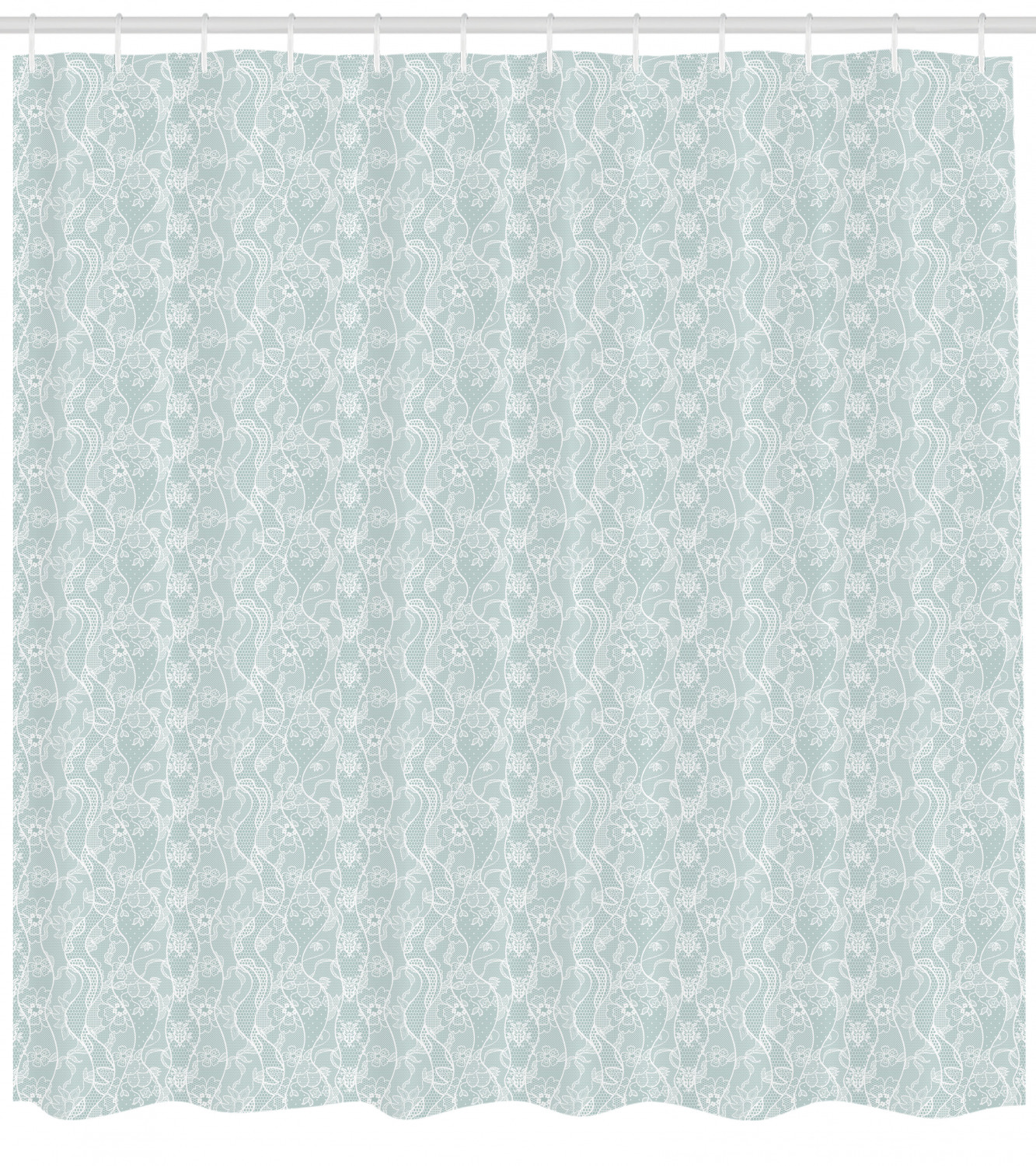 Vintage Lace Pattern Shower Curtain - Floral Print Design that Adds a Touch of Elegance to Your Bathroom