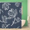 Vintage Magnolia Flower Branch Sketch Shower Curtain