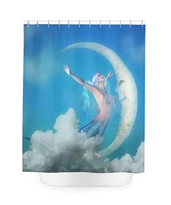 Vintage Mermaid Bathroom Decor Shower Curtain