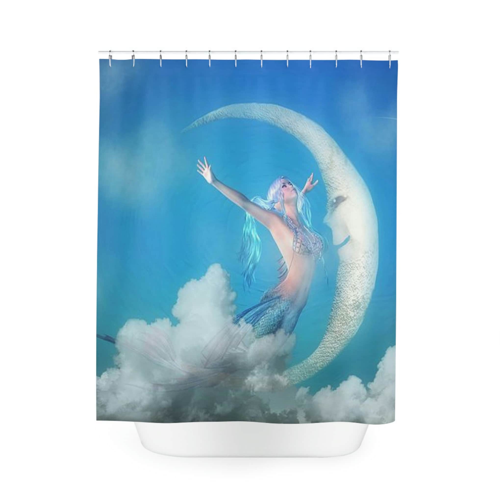 Vintage Mermaid Bathroom Decor Shower Curtain