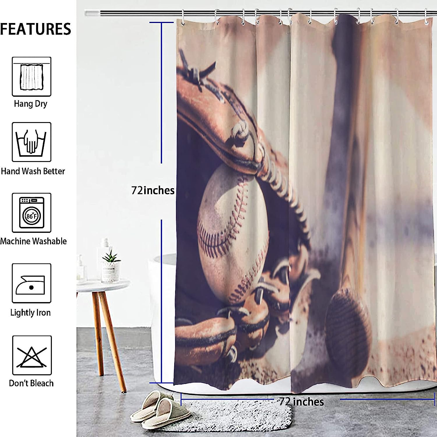 Vintage Mermaid Riding A Dolphin Shower Curtain, Decorative Bathroom Curtain with Ocean Theme and VISALUNA Keyword